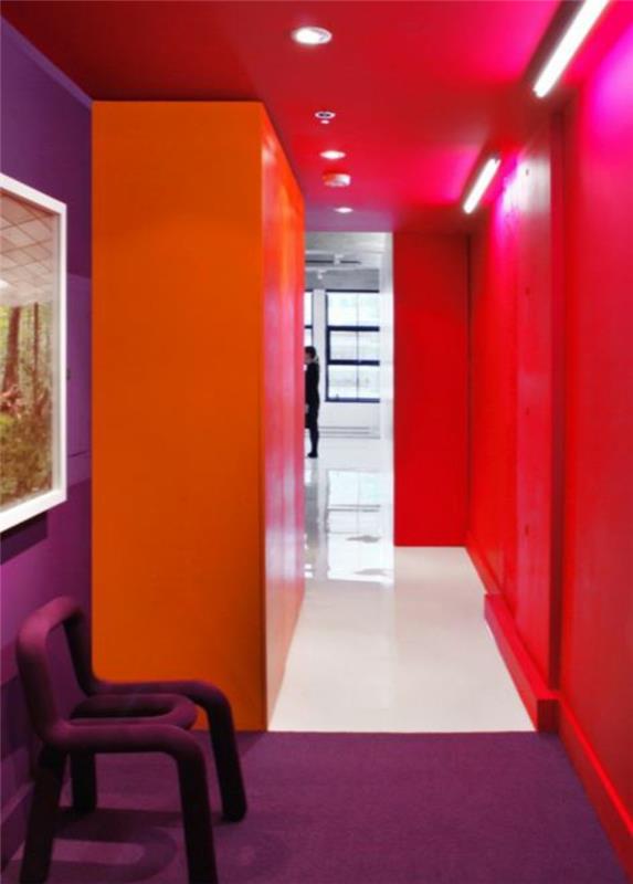 värisuunnittelu olohuoneen seinän suunnittelu seinän suunnittelu punainen oranssi