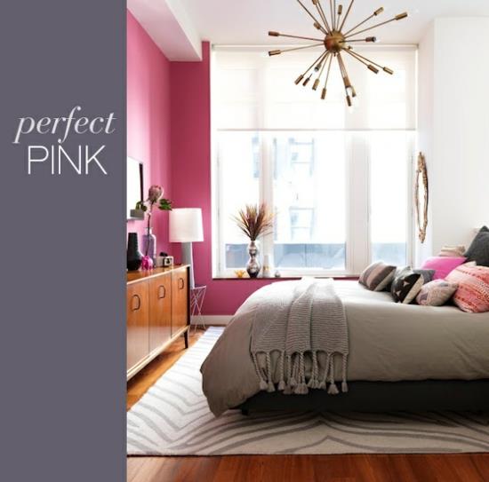 väriideat romanttinen makuuhuoneen seinän väri väri aksentti vaaleanpunainen