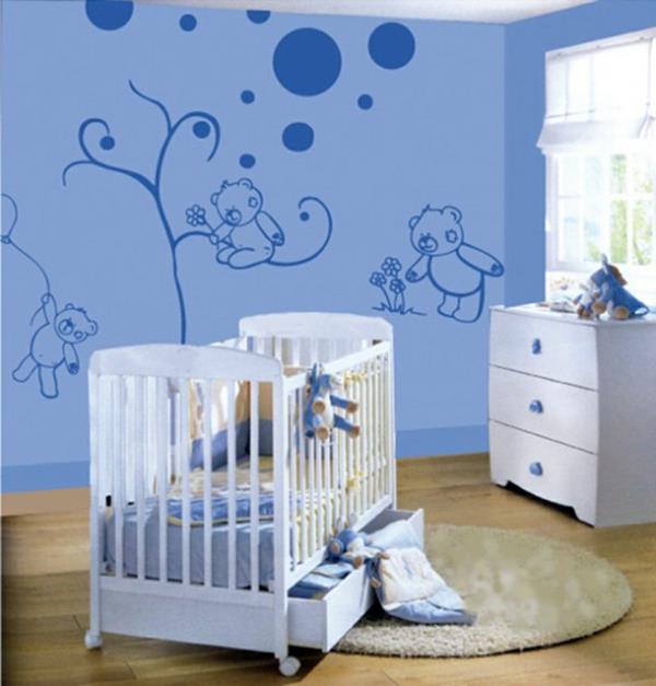 väriideat olohuoneen vauvan huoneen seinätarra