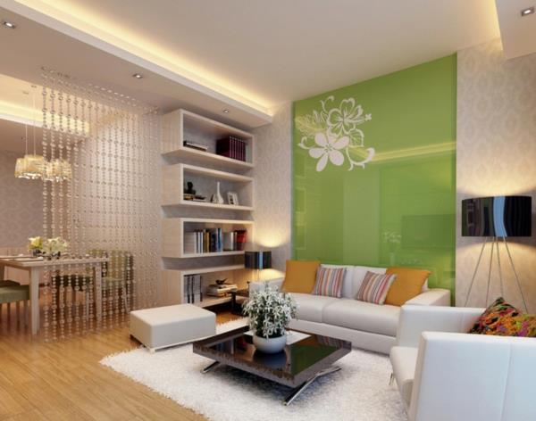 väri idea olohuone vihreä kiiltävä seinä tarra