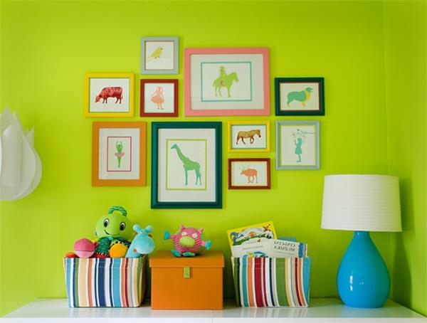 väriideoita olohuoneen neonvihreitä kuvia