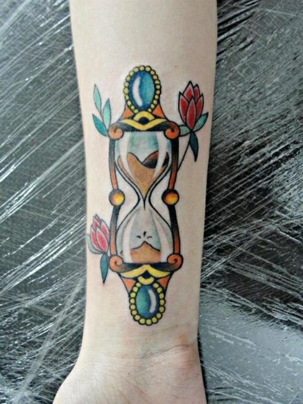 tatuointimallit kyynärvarren kuvat tiimalasi