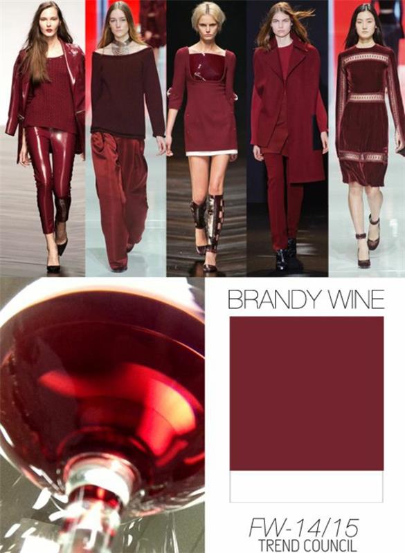 värivalikoima syksyn tyyppiset väriideat viininpunainen trendivärit syksy talvi 2014 2015