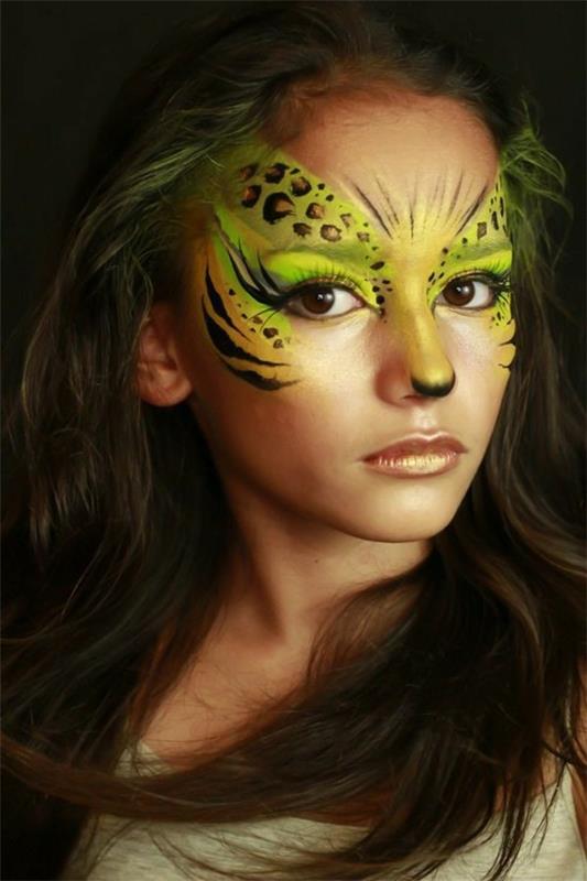 karnevaali meikki silmät meikki ideoita leopardi