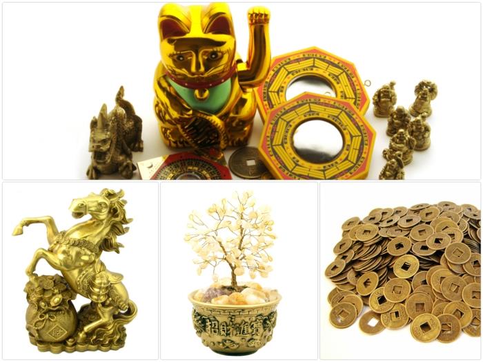 feng shui kuvat symbolit raha onni talismanit