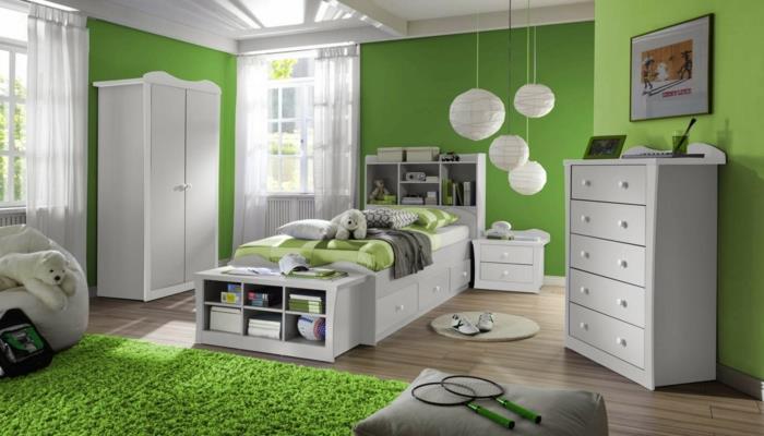 feng shui värit lastentarha minttu vihreät seinät syvä kasa matto