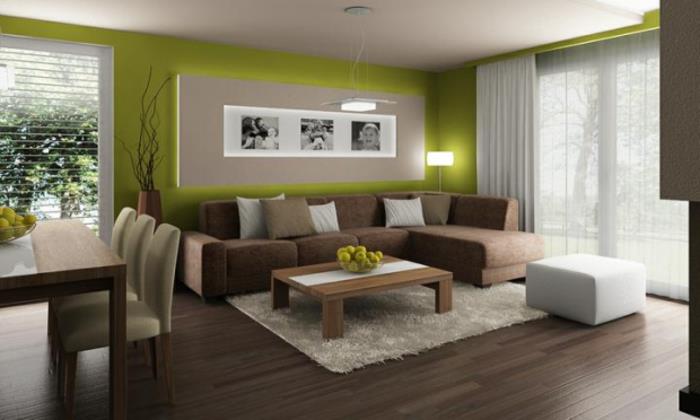 feng shui värit olohuone omenanvihreä luonto