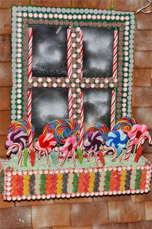 ikkunan koristelu joulu lutzscher candy canes makeiset