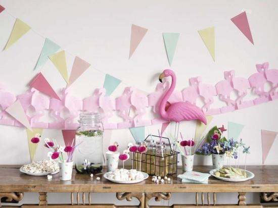 flamingo -juhlan kesäpöydän sisustusideoita