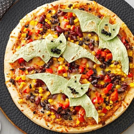 lepakot pizza täytteet ideoita halloween meksikolainen