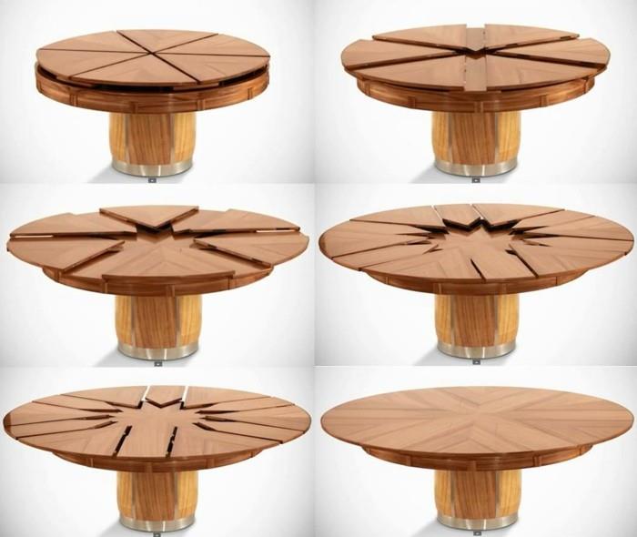 fletcher capstan -pöytä pyöreä laajennettava ruokapöytä yleinen geometria