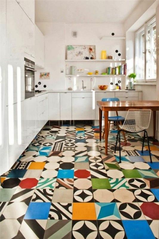 laatta keittiö lattia retro laatat laatta väri laatta kuvio
