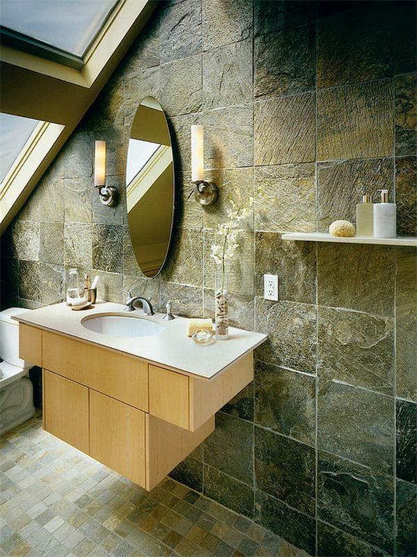 jossa laatat kylpyhuoneen seinät laatat kivi näyttää