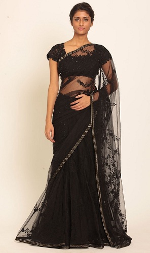 Floral Net Saree