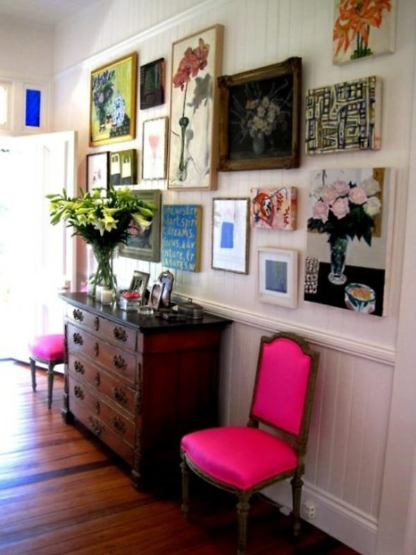 eteisen värit seinäkoristeita kuvat pink pink sideboard