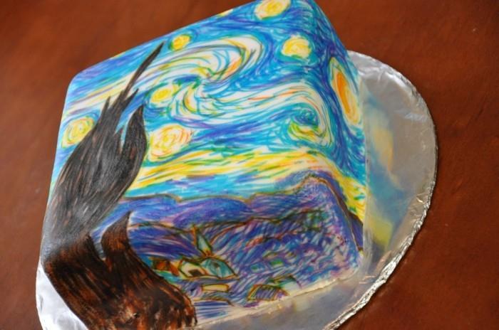 sydänkakut fondantin reseptillä vaaleanpunainen van gogh