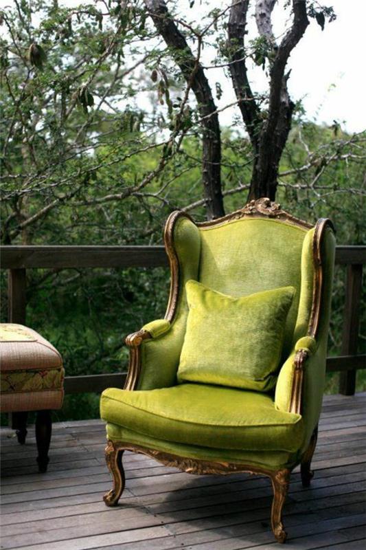 maalaiskalusteet pehmustetut huonekalut vihreä