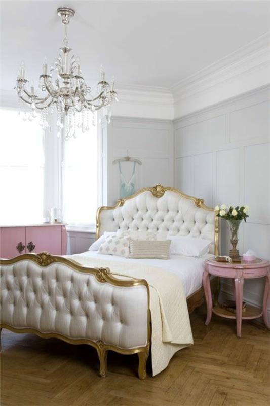 maalaiskalusteet ranskalaiset antiikkiset verhoillut huonekalut valkoinen sängynrunko