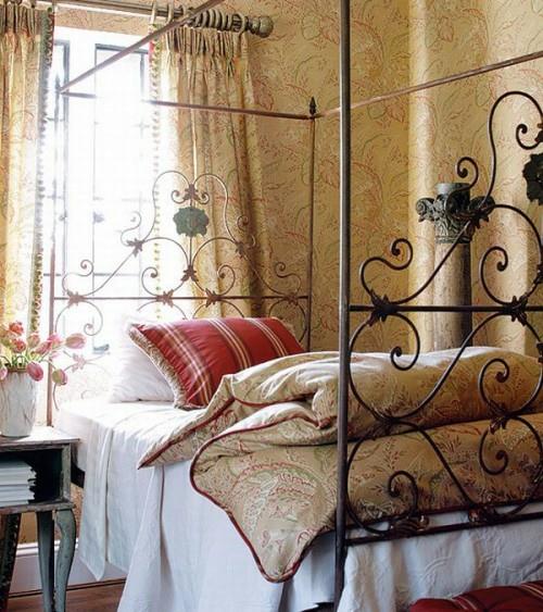 ranskalainen maalaistyylinen makuuhuoneidea klassinen alkuperäinen