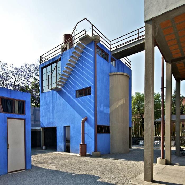 frida kahlo ja diego rivera twin house siniset portaat