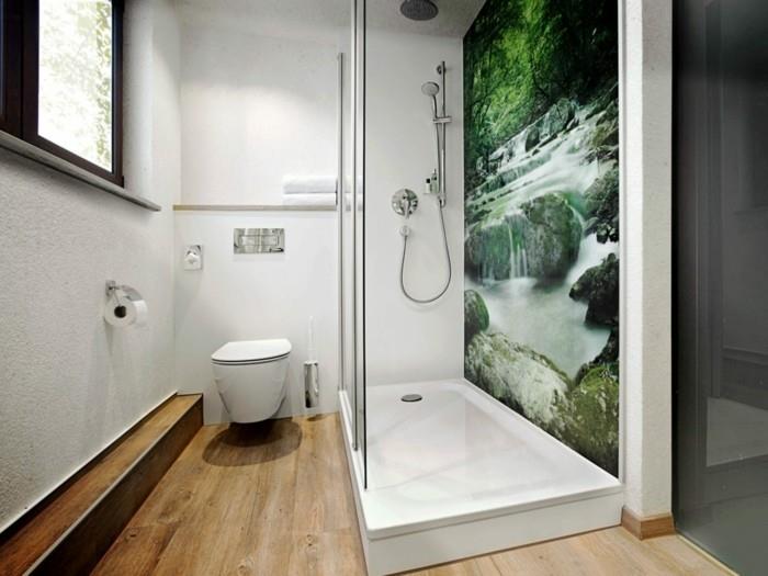 saumaton kylpyhuone kevyt seinät kaunis aksentti seinä suihkukaappi