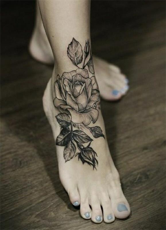 jalka tatuointi mallit tatuoinnit kuvat mustat ruusut