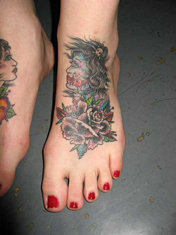 jalka tatuointi suunnittelee tatuointeja kuvia naisten kasvot