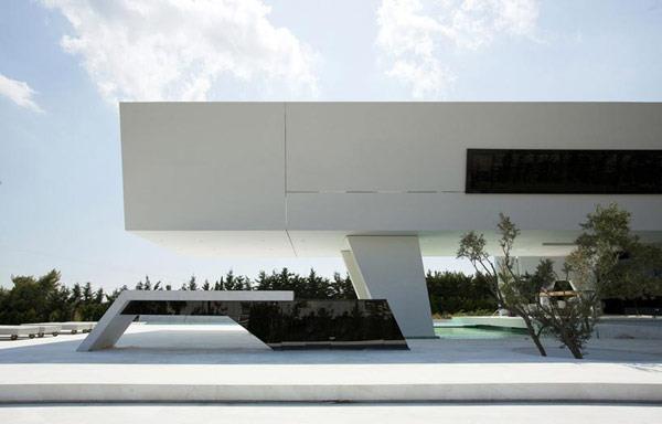 futuristinen asuinrakennus ateena idea geoterminen energia