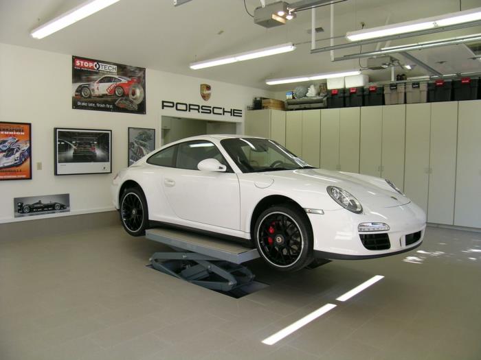 autotallin lattialaatat autotallin laatat punainen musta laatoitettu porsche