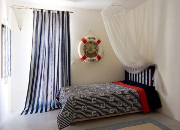 verhot kompakti makuuhuone lapset merihenkinen teema pelastusrengas