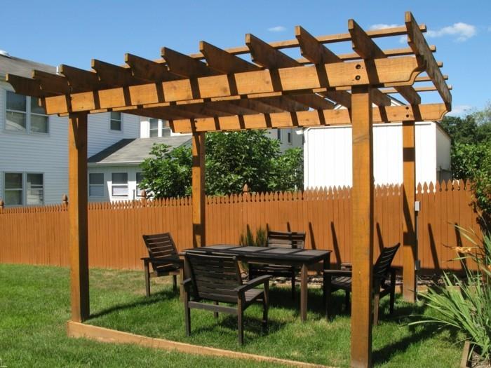 puutarhakatos pergola puutarhakalusteet nurmikko