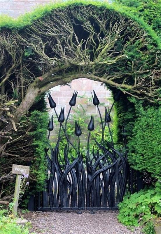 puutarhan suunnitteluideat portti koristeellisesti suunnittelemaan kasveja