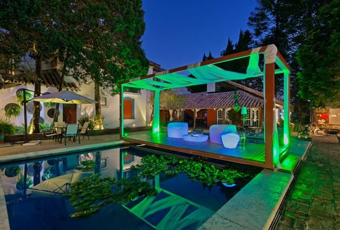 puutarha design puutarha allas lounge huonekalut huvimaja puu