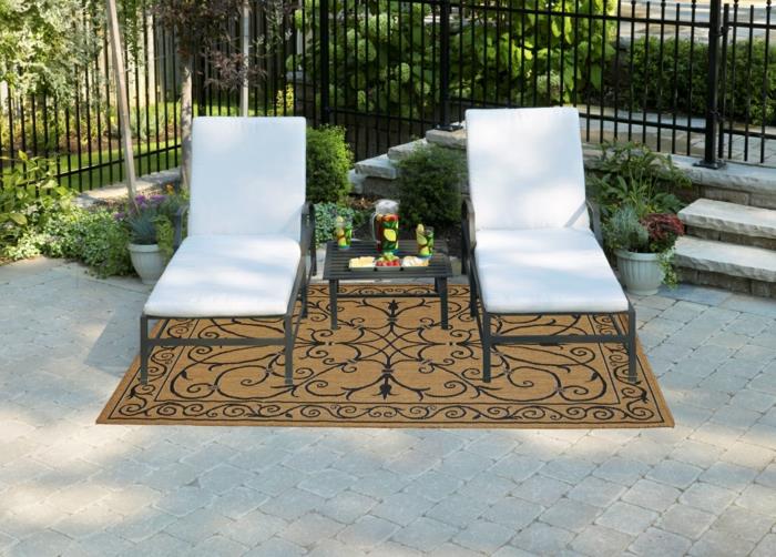 puutarhakalusteet design puutarhatuolit matto sivupöytä