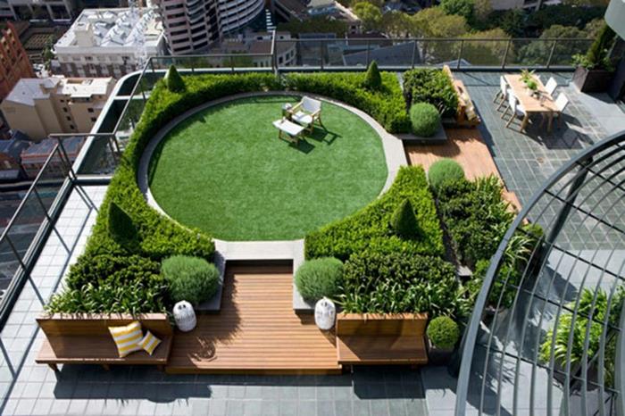 puutarhan suunnittelu luova puutarhaideoita moderni kattoterassi