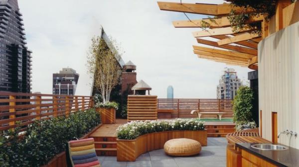 puutarha puu aurinkoterassi huonekalut asettaa moderni maisema nurmikko