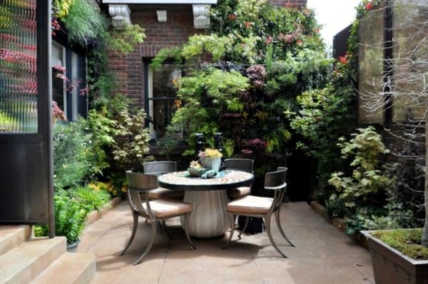 puutarhan istuinalueen suunnittelu tyylikäs puutarhakaluste pienen puutarhan ideoita