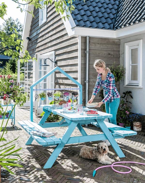 rakenna oma puutarhapöytä maalaa puutarhakalusteet