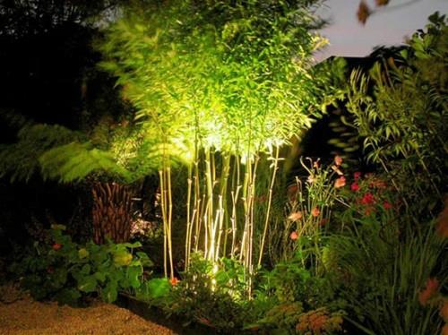 puutarha ulkovalaistus vinkkejä ideoita kasvit bambu