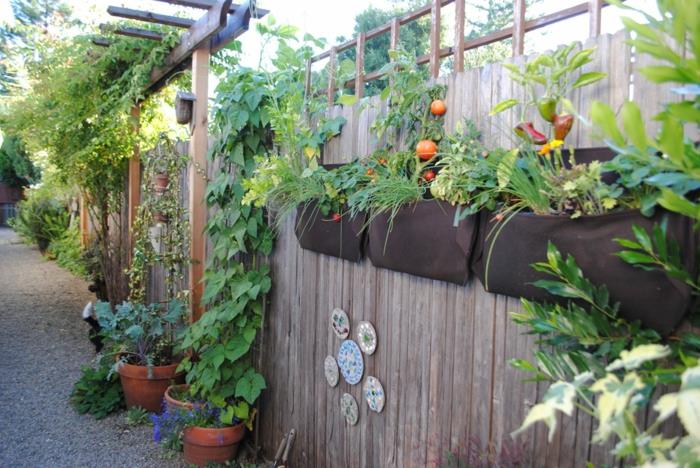 puutarhan sisustusideoita sisustusideoita takapihalla kasvavia vihanneksia