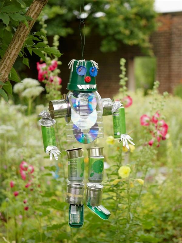 puutarhakoristeet robotti DIY -ideoita puutarha