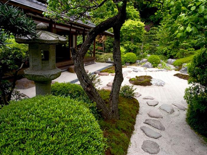 puutarhan suunnittelu japanilainen feng shui hiekkakivi