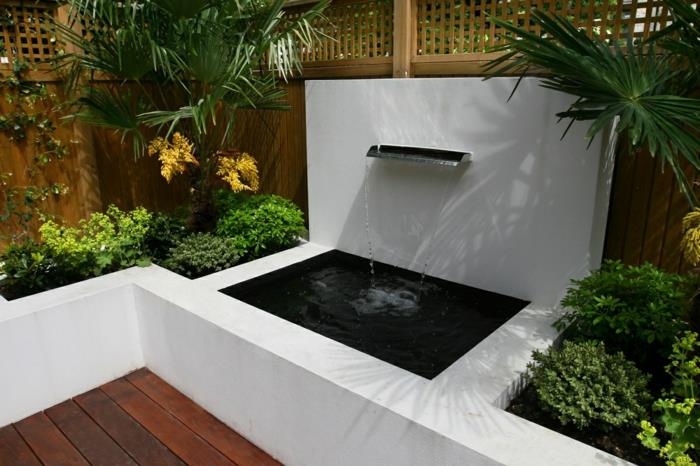 puutarhan suunnittelu moderni muotoilu suihkulähde pesuallas lampi