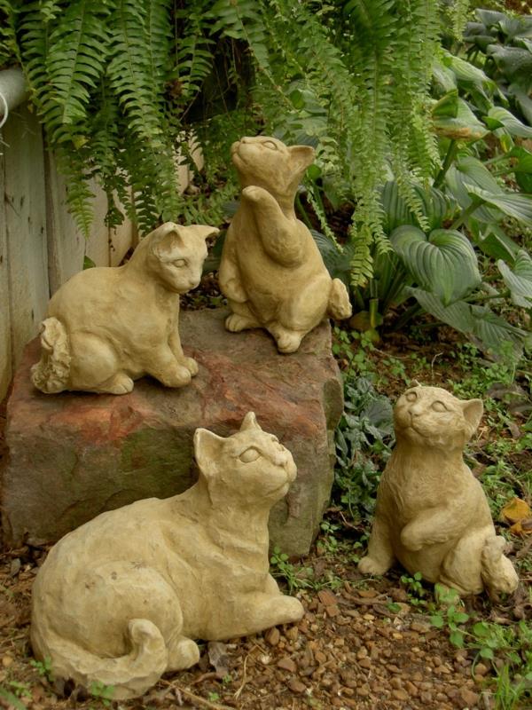 puutarhahahmot kissat puutarhasuunnittelu gartendeko
