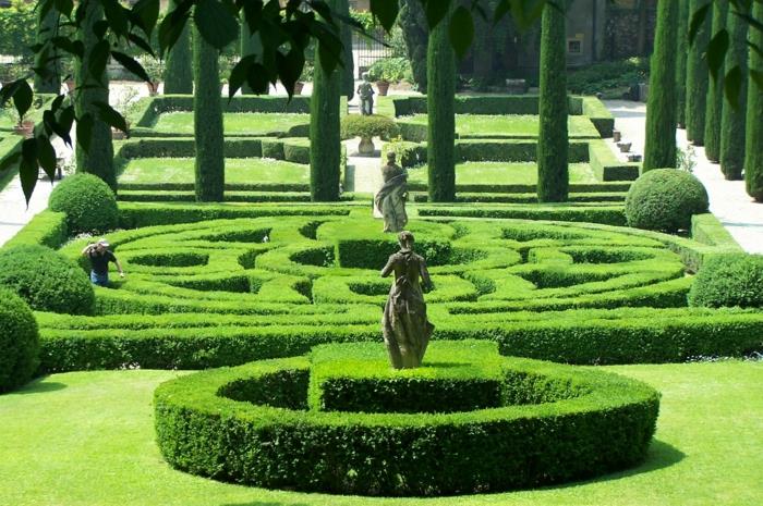 esimerkkejä puutarhasuunnittelusta labyrintti vihreä