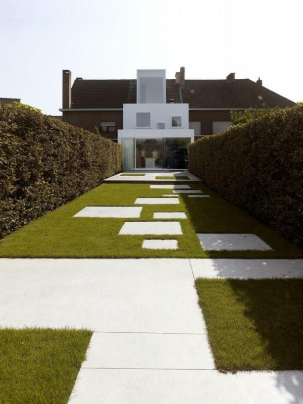puutarhasuunnitteluesimerkkejä moderni puutarhan suunnitteluideoita maisema nurmikko