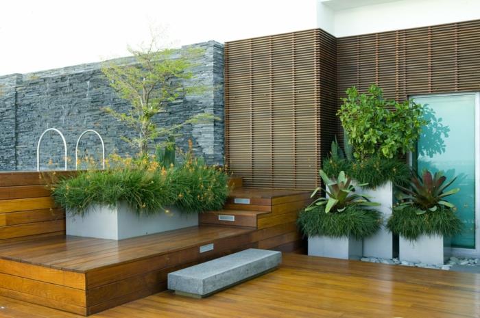 puutarhan suunnitteluideoita viileitä kasvisäiliöitä portaat