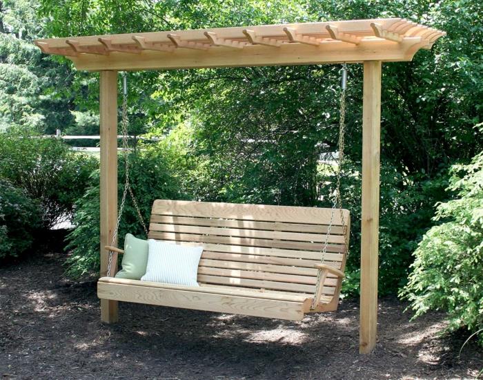 puutarhasuunnitteluideoita puutarhakalusteet keinu pergola
