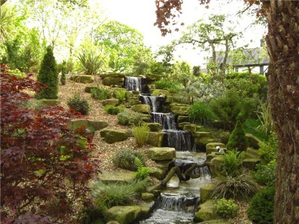 puutarhasuunnittelu rinne puutarhasuunnittelu puutarha lampi vesiputouksia portaat kalliopuutarha