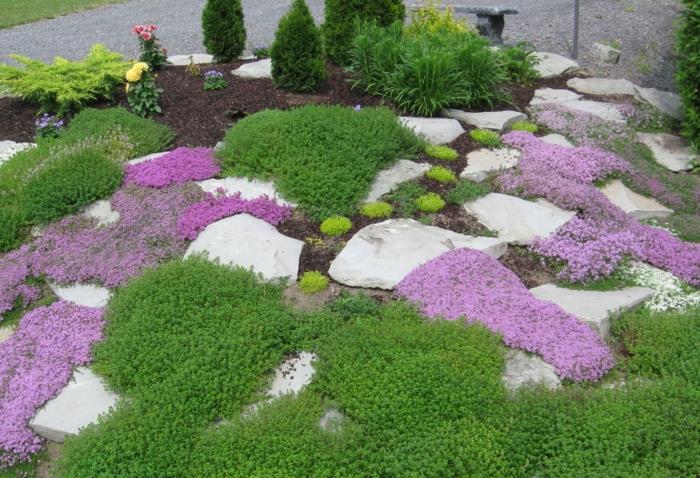 puutarhasuunnittelu kivillä puutarhakasvit kivet ruoho